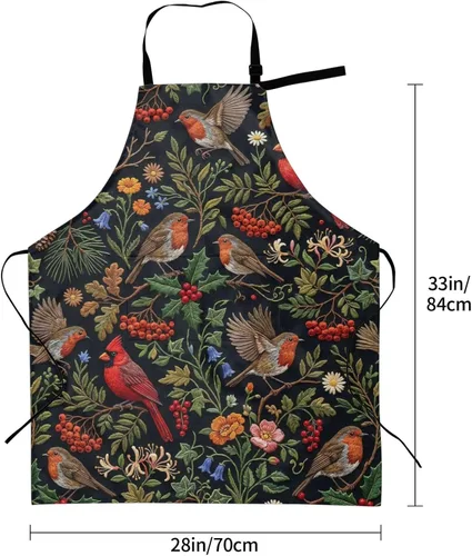 Vista 4 de Delantal impermeable de mandalas encantador delantal de cocina delantal ajustable unisex