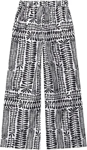 Vista 5 de Mittory Wide Leg Pants for Women Fashion Print Casual High Waist Elastic Straight Palazzo Pants
