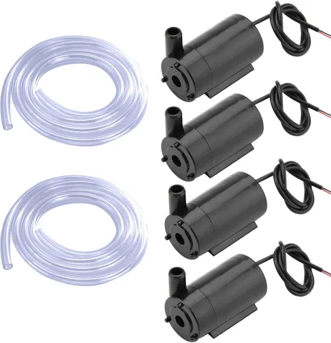 Vista 9 de 4 piezas DC 3-5V Micro Bomba de Agua Sumergible Mini con 2 piezas de Tubo de Vinilo Transparente Tubo de PVC Flexible (1M) para Acuarios Tanque