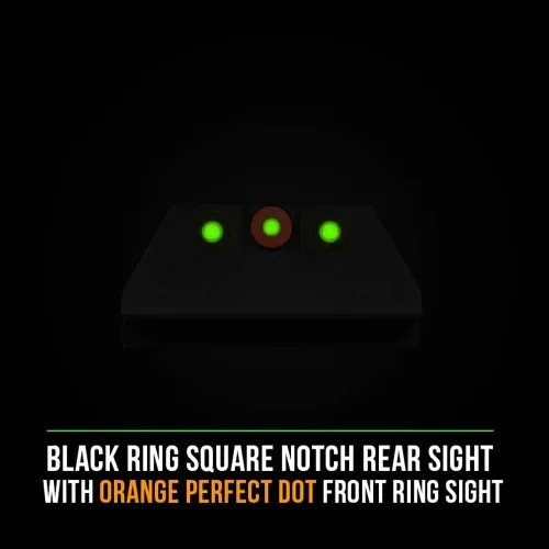Vista 3 de Night Fision Tritium Night Sight Set for CZ USA P-07/P-09 - Perfect Dot Front Sight with Added Daytime Ring - Front Ring Color Options - Various