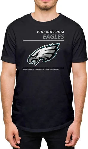 Vista 12 de Hybrid Sports NFL - Team Logo and Stats - Adult Unisex Short Sleeve Fan T-Shirt for Men and Women - Officially Licensed