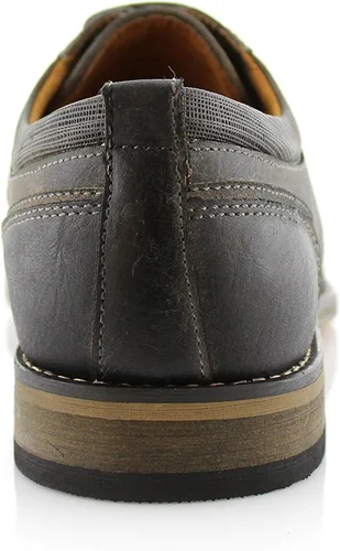 Vista 4 de Ferro Aldo MFA19275PL Jason - Zapatos de vestir para hombre de cuero vegano clásico casual con cordones y puntera redonda, Oxford