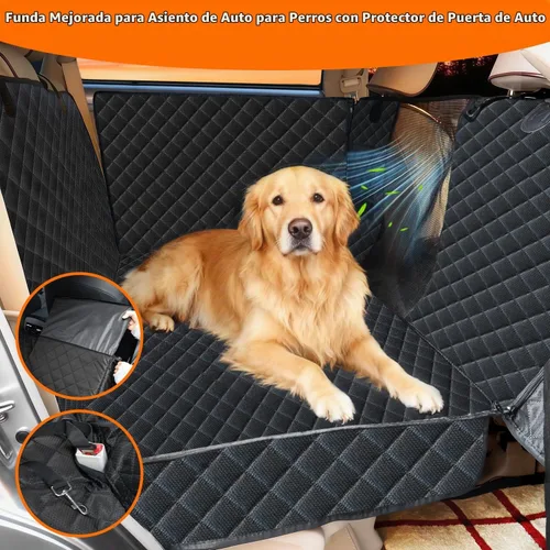 Vista 2 de Funda de asiento de automóvil para perro para extensor de asiento trasero para perros, funda de asiento de automóvil con parte inferior dura
