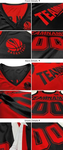 Vista 6 de Personaliza tu propio uniforme de baloncesto reversible, nombre y número personalizados para hombresmujeres y jóvenes, talla única