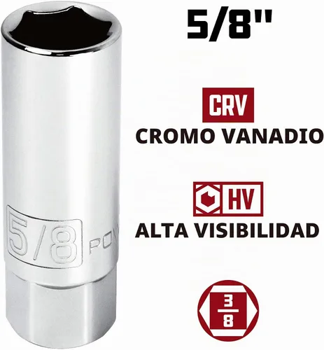 Vista 4 de Powerbuilt Juego de bujías de bujía de 5 piezas, 3/8 pulgadas, SAE