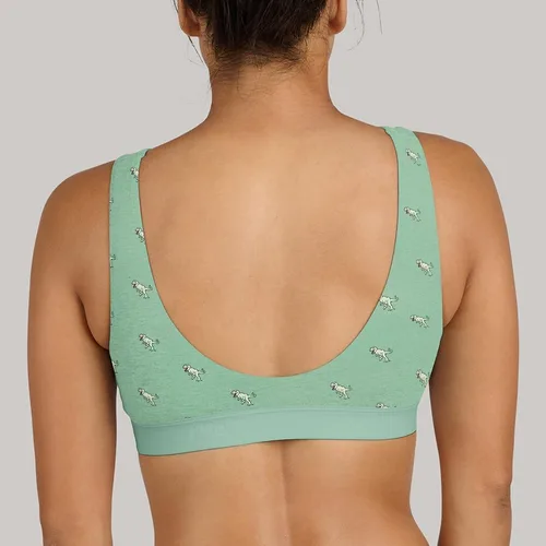 Vista 7 de MeUndies Bralette para mujer Brasier elástico de algodón con cuello en U Tela exclusiva de Tienda