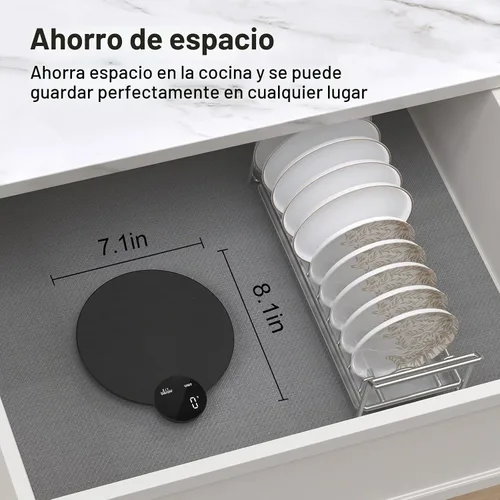 Vista 6 de Ultrean Báscula de precisión para alimentos de 1g/0.1oz, báscula de cocina digital con pantalla LED HD, acero inoxidable, capacidad de 11 libras
