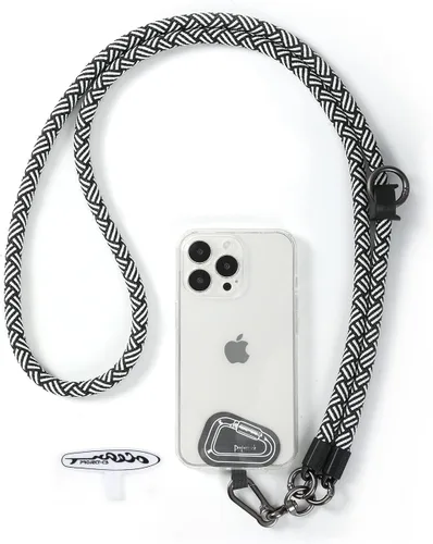 Vista 11 de Cordón para teléfono celular ×1, Pestaña de sujeción ×2, Correa de teléfono ajustable universal, Cruzada, Cordón para el cuello, Correa de cuerda