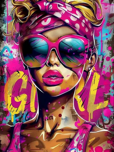 Vista 10 de Kits de pintura de diamantes 5D para adultos, Terror Girl Taladro completo, punto de cruz de diamante redondo, no hables, pintura de diamantes por