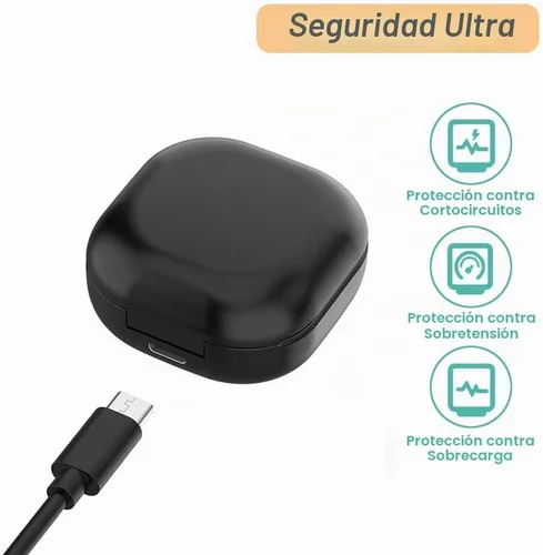 Vista 6 de Funda de carga para Samsung Galaxy Buds Pro (SM-R190), caja de estación de carga de repuesto con cable USB tipo C para auriculares Galaxy Buds Pro