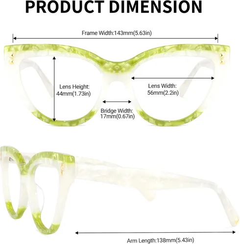 Vista 4 de Zeelool Gafas de ojo de gato elegantes para mujer, gafas elegantes Cascata ZOA01858