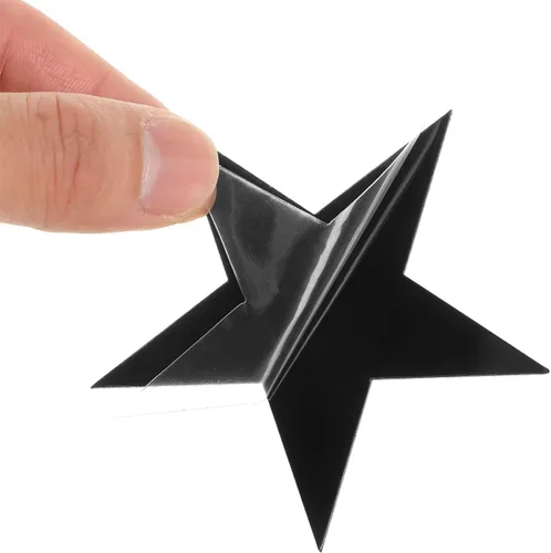 Vista 3 de Shappy 32 calcomanías de pared de espejo de estrella para dormitorio, sala de estar, decoración de bricolaje, espejo acrílico extraíble, calcomanías
