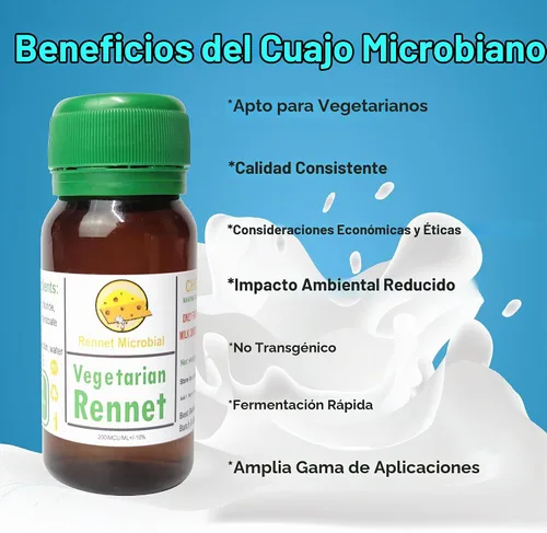 Vista 9 de Cuajo líquido - Cuajo vegetariano para hacer queso (1.8 oz)