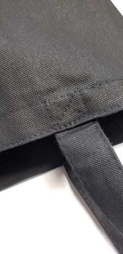 Vista 3 de Bolsas de lona resistentes al por mayor con fuelle inferior de 15 pulgadas de ancho x 16 pulgadas de alto x 3 pulgadas de G en blanco, ideales