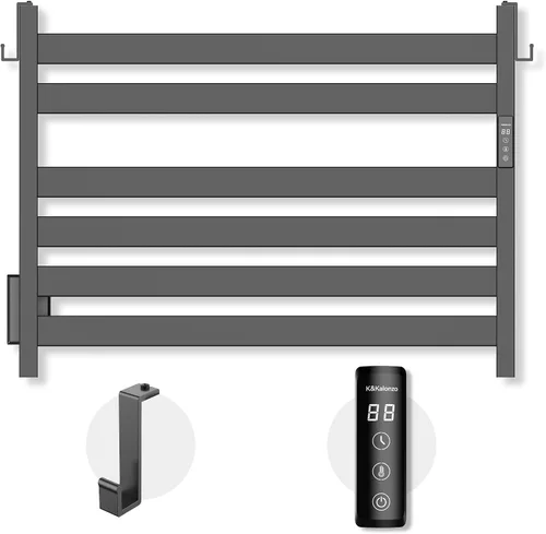 Vista 8 de K&KALONZO EL18SL - Toallero térmico de 5 bares, montaje en pared, calor rápido en 2 minutos, EL18SL Brushed, Fast Heat(122°F in 2 Min), Built-in