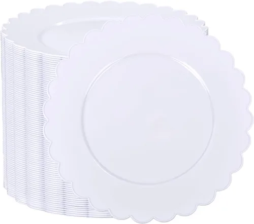 Vista 11 de SUT 72 platos de plástico negro PSC, platos desechables resistentes, platos llanos desechables negros, plato llano de plástico de 10.25 pulgadas