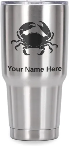 Vista 41 de LaserGram Vaso aislado al vacío de 20 onzas, cangrejo, grabado personalizado incluido (camuflaje verde)