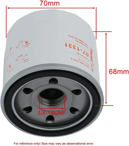 Vista 3 de Paquete de 2 filtros de aceite 136-7848 para Toro 120-4276 127-9222 V-Twin Engine Timecutter SW4200 SW5000 SS4250 SS5000 SS5425 MX5000 Filtro
