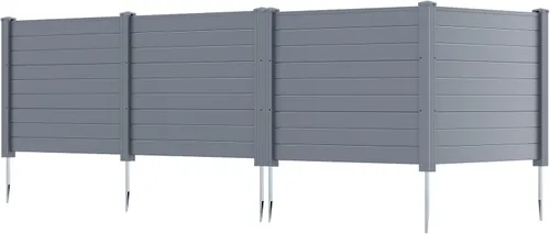 Vista 14 de GIANTEX Valla de aire acondicionado No-Dig, 2 paneles, 48 pulgadas de ancho Negro