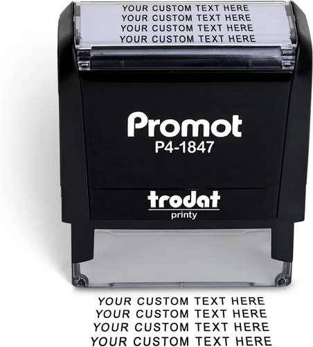 Vista 13 de Promot Sello autoentintado - Sello de goma personalizado de hasta 3 líneas