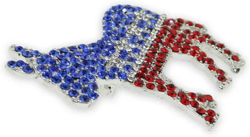 Vista 2 de PinMart Pin de solapa político patriótico demócrata