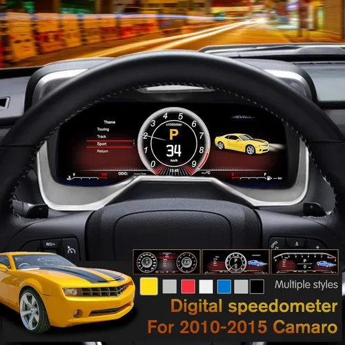 Vista 2 de Xuenav Panel de Instrumentos Digital para 2010 2011 2012 2013 2014 2015 Chevrolet Camaro SS Reemplazo de Pantalla Digital de Linux LCD Velocímetro