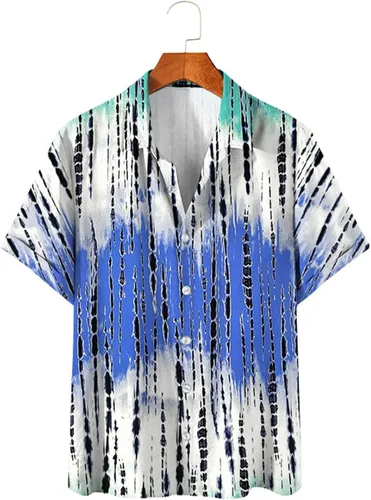 Vista 6 de Blusas con botones para mujer, estilo casual, de manga corta, con cuello en V, estampado floral, ajuste holgado