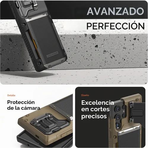 Vista 5 de VRS DESIGN Damda Glide DuoGuard para Samsung Galaxy S24 Ultra Funda para Teléfono (2024), Funda Protectora Premium Resistente de Lente de Cámara