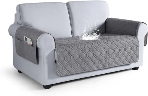 Vista 27 de VANSOFY Funda para Sofá, Fundas de Sofá Impermeables Lavables Forro Protector de Muebles Fundas de Asiento de Sofá Antideslizantes para Perros, Negro