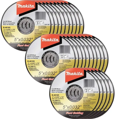 Vista 13 de Makita B-46143 - Rueda de corte ultrafina de 4” x 0.032” x 5/8”, acero inoxidable
