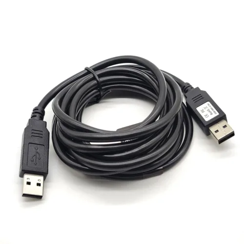 Vista 4 de USB 2.0 macho a USB 2.0 macho con chipset FT232R cable de módem nulo para PC a PC de transferencia de datos de comunicación 8.2 ft