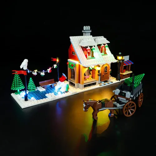 Vista 8 de Kit de luces LED compatible con Lego 10216, kit de iluminación de construcción para (Creator Holiday Bakery). (Solo kit de luz Led) (versión clásica)