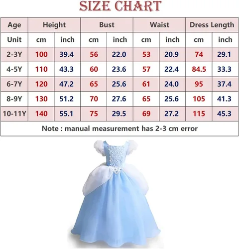 Vista 5 de Disfraz de princesa Cenicienta para niñas, vestido de fiesta de cumpleaños, Halloween