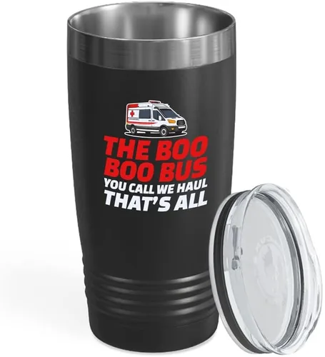 Vista 20 de Ambulance Driver Black Viking Tumbler 20oz – I Drive The Wee Woo Bus – Hospitales EMT Pacientes Transportando Técnico Enfermo Apreciación Med