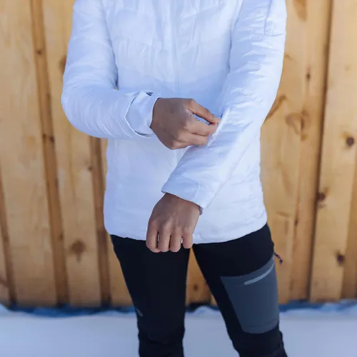 Vista 10 de Apricoat EcoDown Jacket - Chaqueta acolchada con capucha ligera y resistente al agua - Abrigo de invierno resistente al viento con aislamiento
