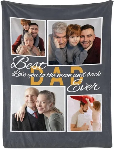 Vista 30 de Manta personalizada con fotos, mantas personalizadas con imagen para madre, padre, niños, hermana, amigos, parejas, cumpleaños, 1 foto, 30 x 40