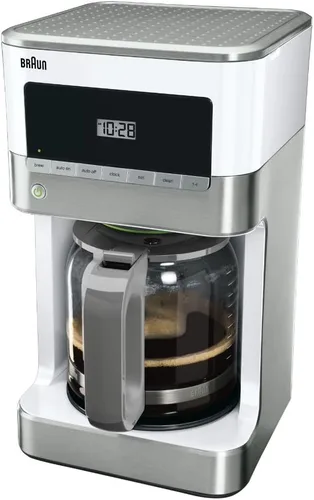 Vista 2 de Braun KF6050WH BrewSense - Cafetera de goteo, color blanco