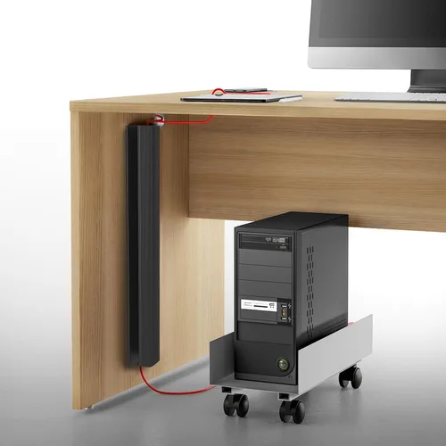 Vista 7 de Paquete de 6 organizadores de cables de canal J para escritorio, organizador de cables adhesivo 6-pack adhesive J channel keeps desk cables