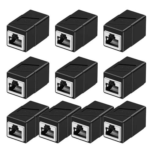 Vista 11 de Acoplador RJ45, adaptadores Ethernet de 2 pak, hembra a hembra, modular recto de 8 pines, conectores de red para cable Ethernet Azul