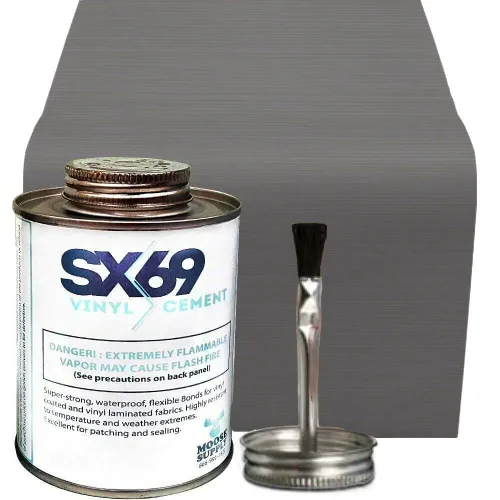 Vista 10 de SX 69 Kit de reparación de vinilo Kit de reparación de casa inflable Rojo Incluye adhesivo de 4 onzas y rollo de vinilo para reparaciones