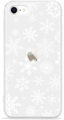 Vista 33 de LCHULLE Compatible con iPhone SE 2022/2020 Funda para iPhone 8 iPhone 7 Funda de Navidad Santa Vacaciones Diseño Transparente Claro Mujeres Hombres