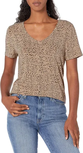 Vista 2 de Tienda Essentials Túnica de manga corta con cuello en V para mujer (disponible en tallas grandes), varios paquetes