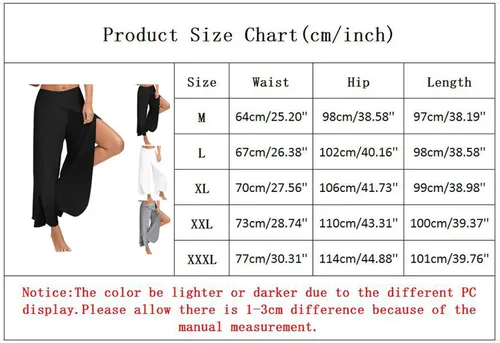 Vista 2 de Pantalones de yoga elegantes Palazzo de pierna ancha para mujer, pantalones de yoga para danza, fitness, pantalones de yoga ligeros, casuales