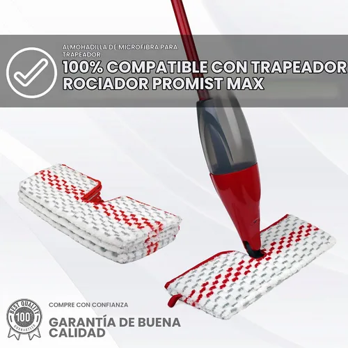 Vista 3 de Flammi - Paquete de 4 repuestos de trapeador de espray lavables