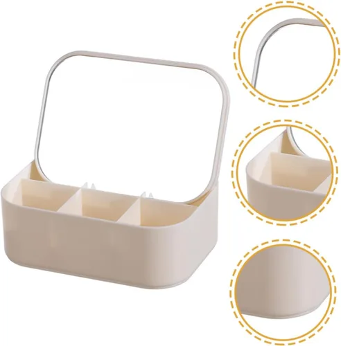 Vista 3 de Beavorty Box Storage vanity mirror cosmetic mirror with storage Jewelry Storage Case vanity mirror with storage joyero para mujer Jewelry Case