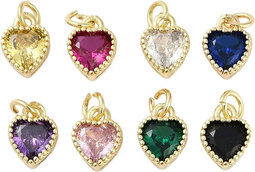 Vista 14 de LiQunSweet 20 piezas de micro pavé de circonitas cúbicas para bebé, diseño de huellas, para hacer joyas de ducha