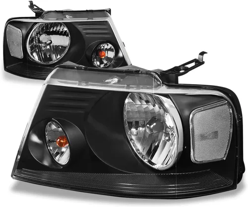 Vista 9 de Auto Dynasty Conjunto de faros delanteros compatible con Ford Bronco F-150 F-250 F-350 1987-1991, reemplazo de faros halógenos del lado