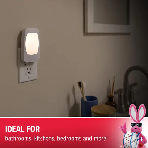 Vista 5 de ENERGIZER - Luz LED de noche 4 en 1 contra fallas de energía, 1 paquete, enchufable, sensor de luz, encendido/apagado automático, enchufe plegable