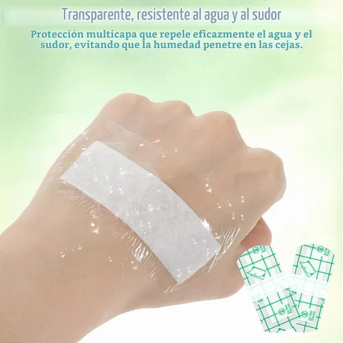 Vista 5 de 40 cubiertas de cejas, cubierta de plástico para cejas para ducha, protector de ojos impermeable para cejas, protección de tatuajes, película