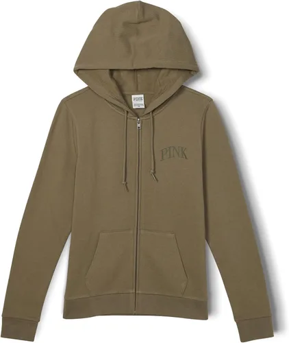 Vista 4 de Victoria's Secret Sudadera con capucha de forro polar rosa con cremallera para mujer (XS-XXL)